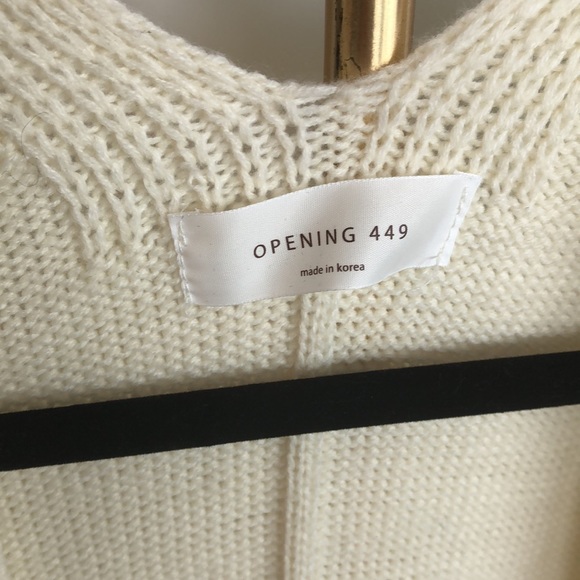Korean brand Knitted Cardigan in Cream - Picture 4 of 6